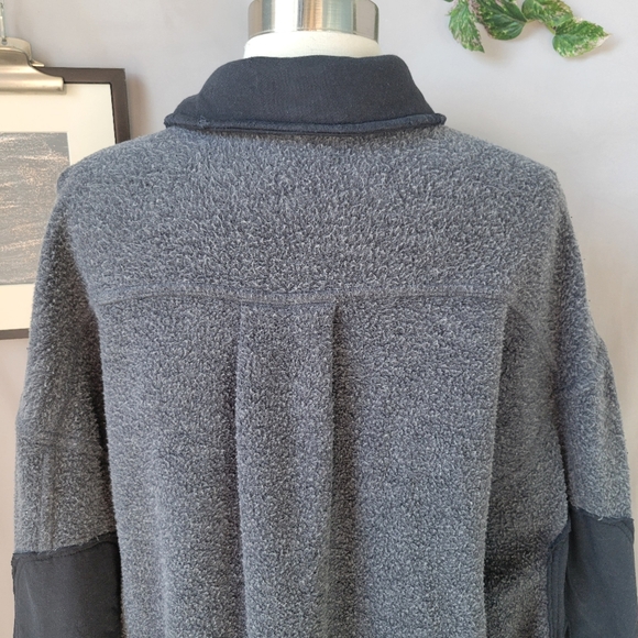 Free People Ruby Fleece Jacket Washed Black S - Picture 5 of 16